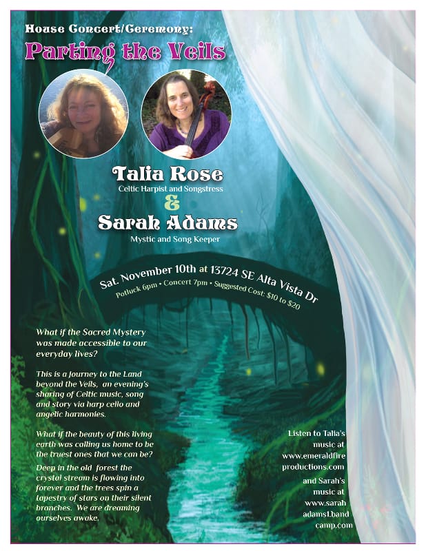 parting the veils concert flier